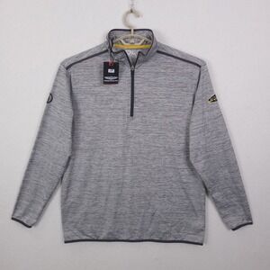 Straight Down Shirt Mens XL Grey Space Dye 1/4 Zip Pullover Performance Golf